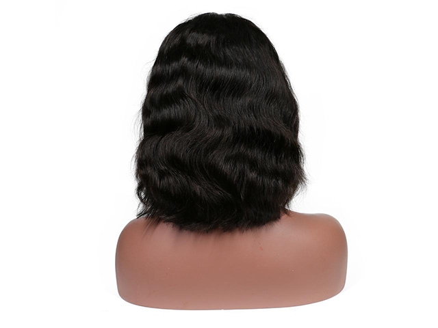 Lace Front Human Virgin Wavy Short Bob Wig